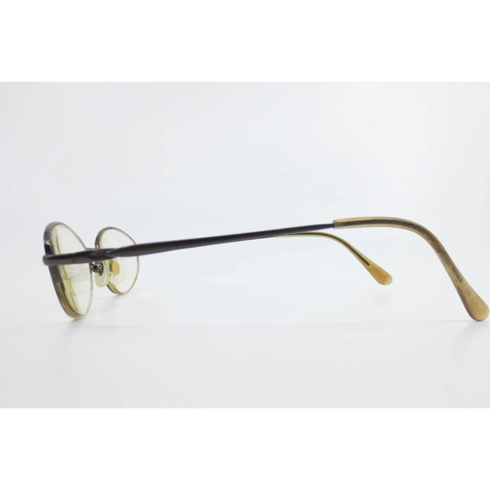 Dark Metal Semi Rimless Oval Eyeglasses 52-17-139 38499